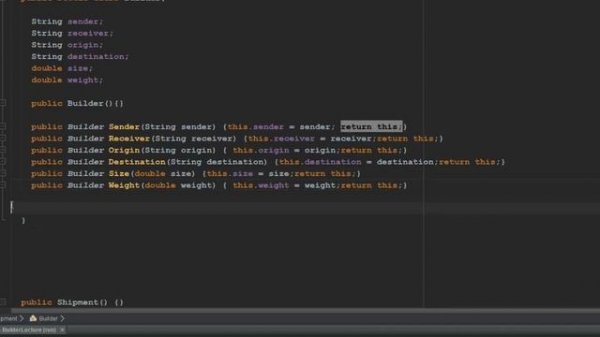 Java Writing the Builder Pattern Code In Arabic