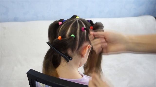 Коса из хвостиков | Простые прически ❤️ Ponytails Braid смотреть онлайн