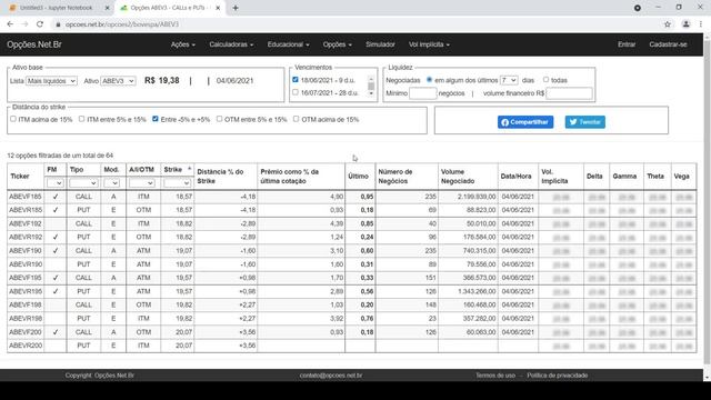Como obter dados de OPÇÕES utilizando o PYTHON? смотреть онлайн
