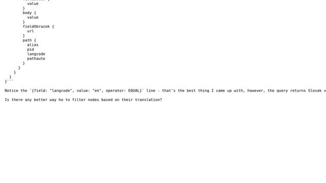 Drupal: How to filter GraphQL query by content language? смотреть онлайн