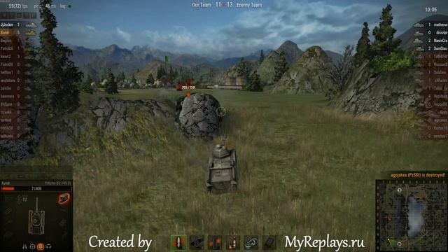 WOT: Lakeville - PzKpfw B2 740 (f)  - 9 frags - Steel Wall, Top Gun, S ... смотреть онлайн