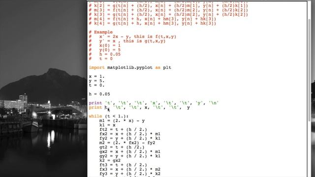 B17 Example problem solving a system of ODEs with RK4 смотреть онлайн