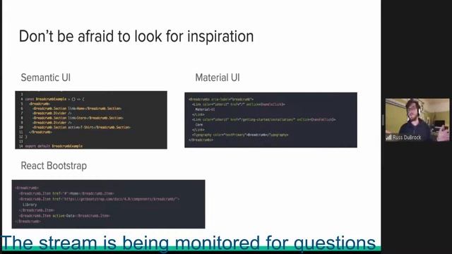 Russ DuBorck: How React component API design and data fetching patterns are related смотреть онлайн