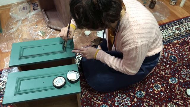 MOBİLYA YENİLEME | Komodin Boyama | Mermerleme | Wax ile Eskitme | Vernikleme смотреть онлайн