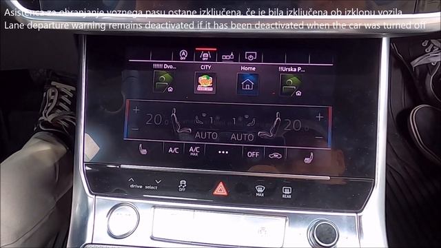 AUDI A6, MY2019 - memory function activation for Lane departure warning смотреть онлайн