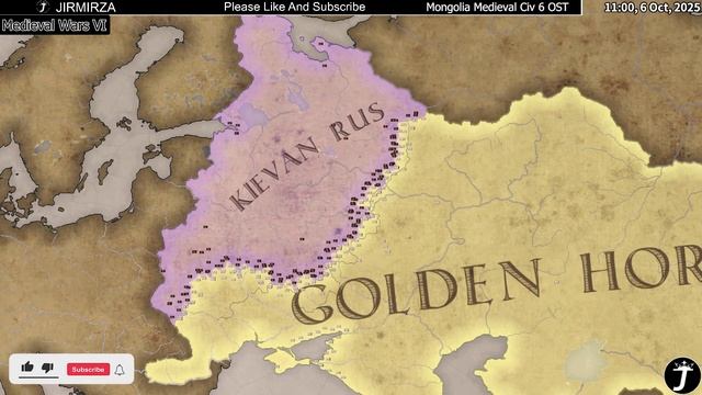 Golden Horde 1261 Vs Kievan Rus 1121 / Medieval Wars VI - Hoi4 Timelapse смотреть онлайн