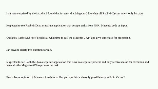 Does Magento 2 launch all RabbitMQ consumers only by cron? смотреть онлайн