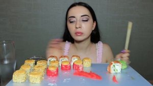 КАК БЫСТРО ПОХУДЕТЬ ? MUKBANG СУШИ РОЛЛЫ / Ayka Emilly