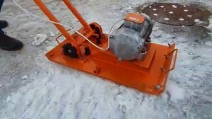 Видео виброплита ВУ 11 75 с насадкой для колки льда, ледокол vibromash.com Виброкол, Скалыватель ль