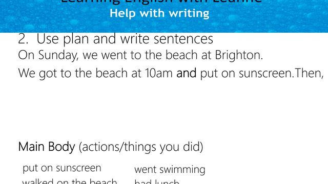 Write a simple recount (past story) in English 1.2: A Day at the Beach смотреть онлайн
