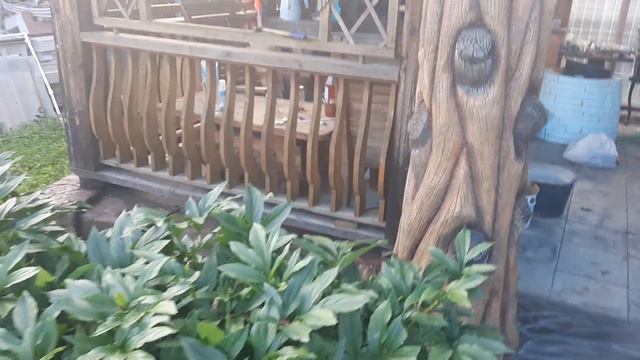 Реконструкция монолитной плины под беседкой. Входная группа из артбетона в беседку. смотреть онлайн