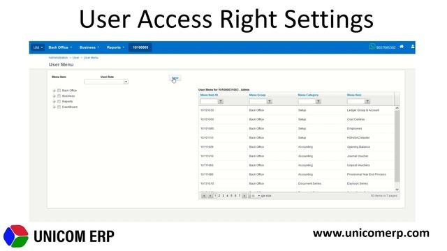 Unicom ERP | Administration Settings Tutorial | User Management | Company Management Cloud Based ER смотреть онлайн
