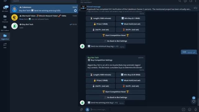 How To Set Up The Biggest Buy Bot For Telegram (Biggest Buy Bot Telegram BSC crypto competition) смотреть онлайн