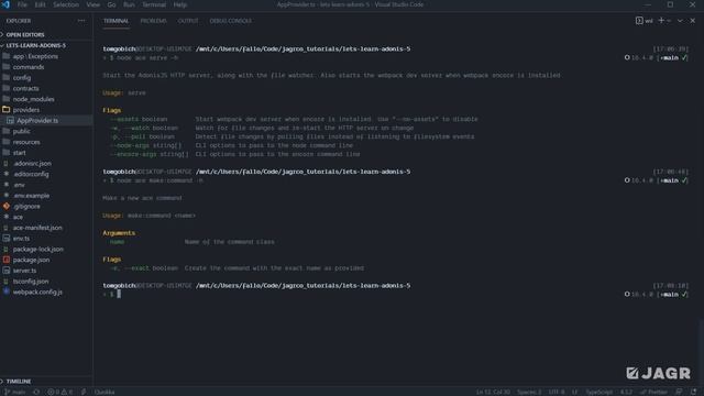 Let's Learn AdonisJS 5: Ep 1.2 - The Ace CLI - Creating & Understanding Commands смотреть онлайн
