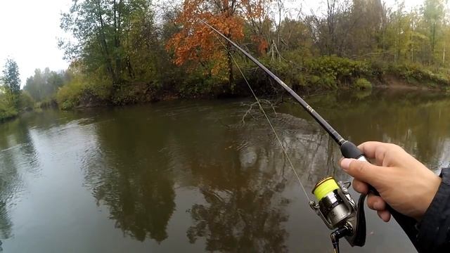 Поиск щуки осенью на малой реке. Выбор мест облова на джиг. смотреть онлайн