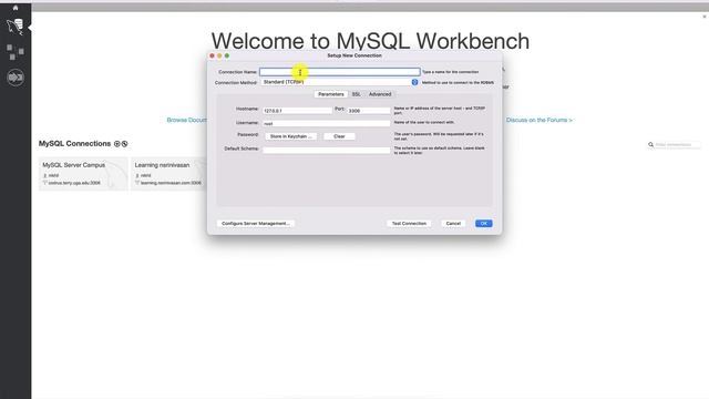 Setting up a database server connection in MySQL Workbench смотреть онлайн