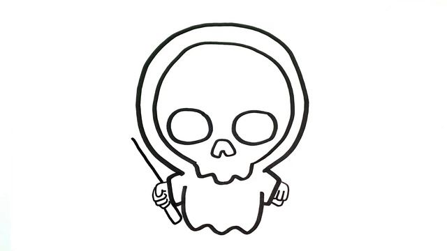 How to Draw the Grim Reaper Easy ?Halloween Art смотреть онлайн