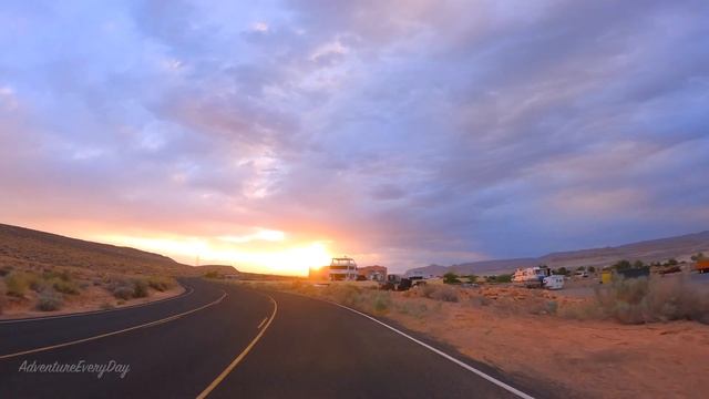 Lake Powell Arizona | Lake Shore Drive Relaxing Scenic Sunset Drive in 4K | Wahweap Marina смотреть онлайн