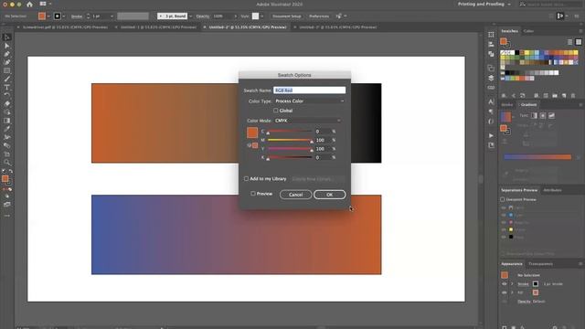 Illustrator Gradients CMYK Part2 смотреть онлайн