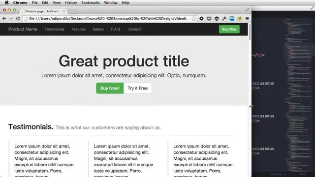 Bootstrap 3 for Web Design 5 5 Footer, Scrollspy and Responsive Changes смотреть онлайн