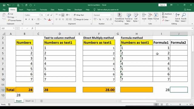 How to convert text to Numbers in Excel | Text to number format in Excel (5 ways) | sum not working смотреть онлайн