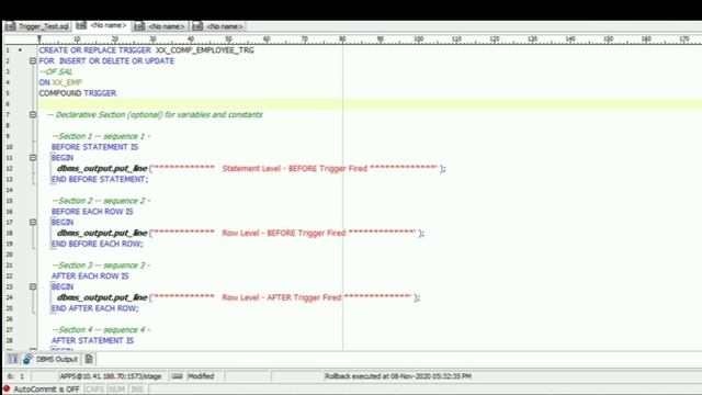 PL/SQL Tutorial #45: Compound Trigger Examples with INSERT, UPDATE and DELETE in LAB смотреть онлайн