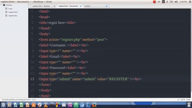 Registration Form with php || part -1 || HTML FORM with CSS смотреть онлайн