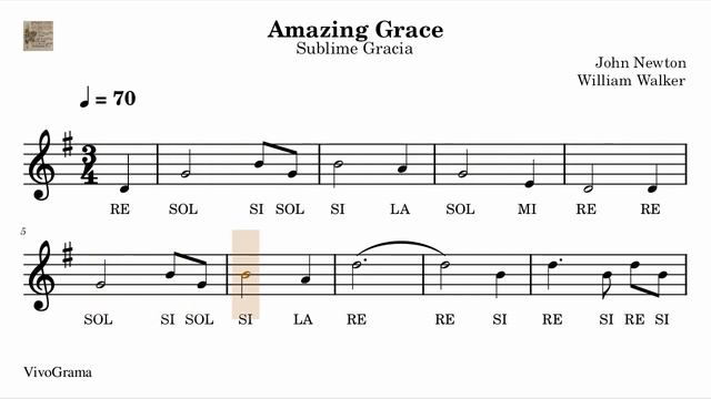 🎼 Amazing Grace / Sublime Gracia - Partitura Fácil Violín. Práctica Tempo Progresivo смотреть онлайн