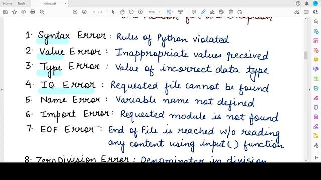 Built-In Exceptions in Python: Class 12 Computer Science with Python | Lecture 2 смотреть онлайн