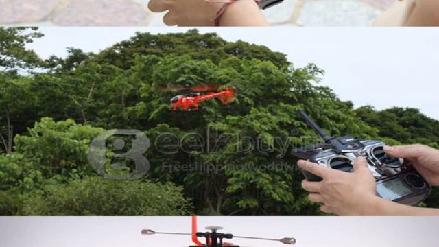 WLtoys V915 2 4GHz 4CH Scale RC Lama Helicopter RTF 6 axis Gyroscope with Remote Controller Red смотреть онлайн