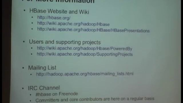 Apache HBase: Bigtable Goes Realtime (Andrew Purtell) 4/4 смотреть онлайн