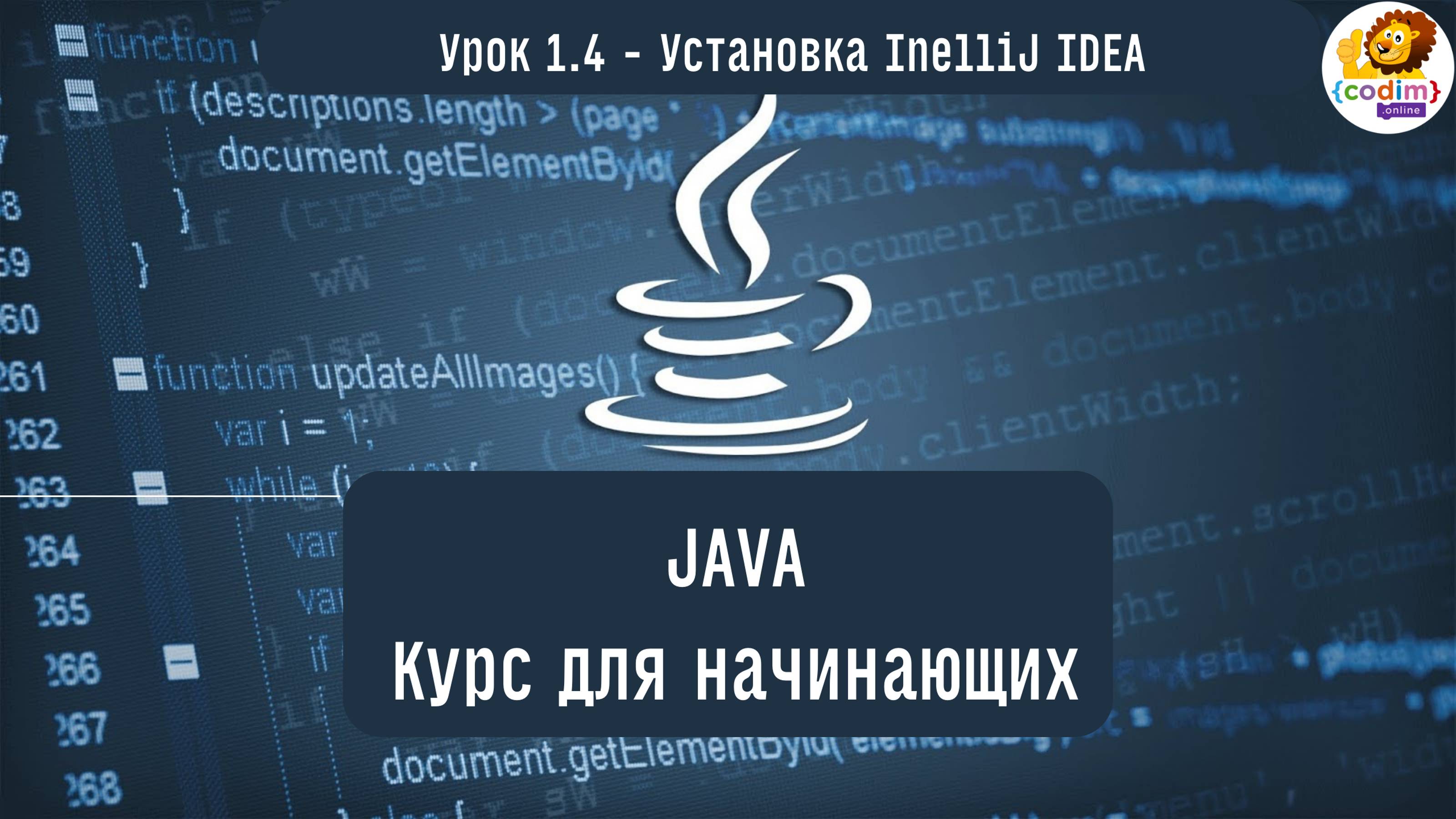 #Java Урок 1.4 Установка InelliJ IDEA. Видеоуроки с нуля для детей 12 лет от школы Codim.Online смотреть онлайн