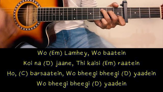 Woh Lamhe Woh Baatein | Zeher | Atif Aslam | Emraan Hashmi | Guitar Chords Tutorial | Easy Notes смотреть онлайн