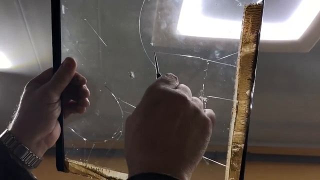 Ремонт скола лобового стекла! Поймал камень. смотреть онлайн