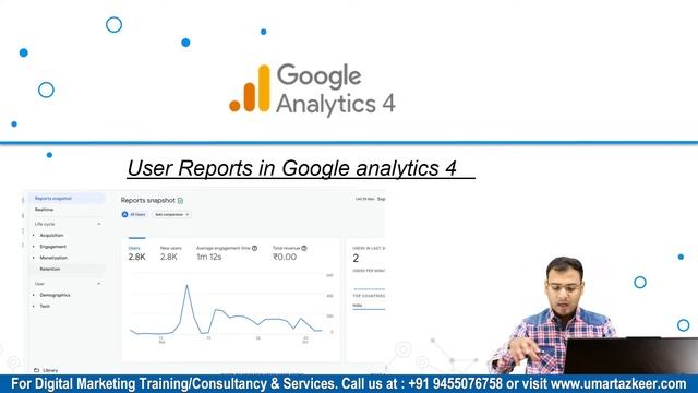 Google Analytics 4 Course | Users Report in Google Analytics 4 ? | Part#11 | UmarTazkeer смотреть онлайн