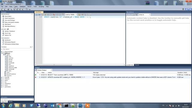disable safe update mode mysql workbench смотреть онлайн