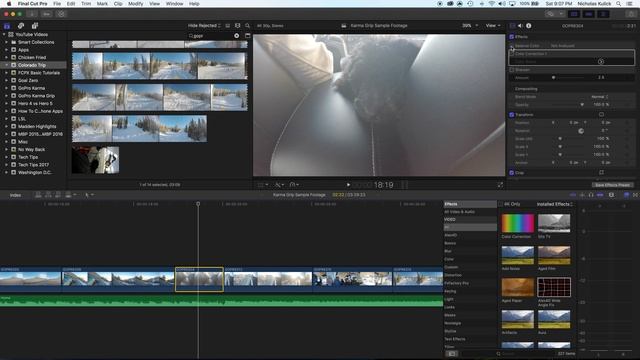 Color Correcting And Removing GoPro Fisheye In Final Cut Pro смотреть онлайн