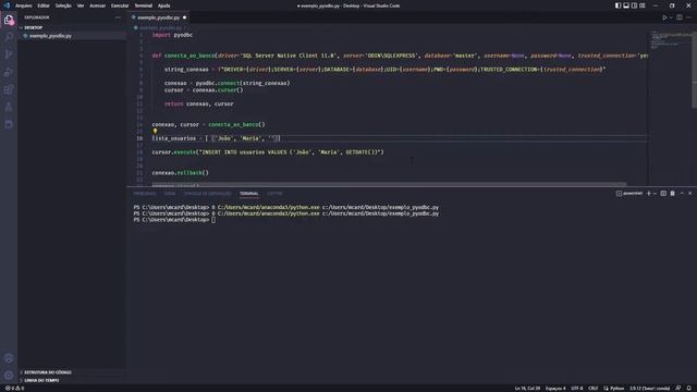 Manipulação de Banco de Dados SQL Server com Pyodbc - Python смотреть онлайн