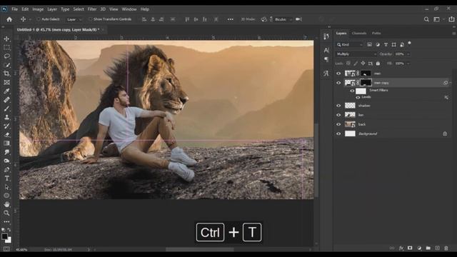 photo manipulation - Lion Tamer Tutorial in adobe photoshop cc mac / windows смотреть онлайн