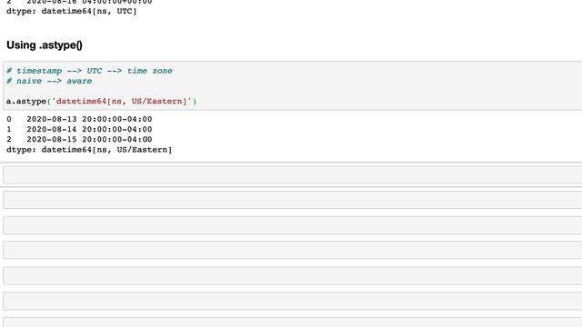 #95 Pandas (Part 72): Time: Time zone operations with a Series; convert to numpy array смотреть онлайн