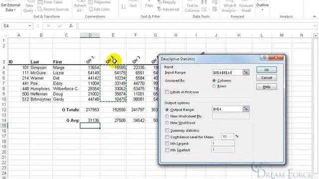 Microsoft Excel 2016: Descriptive Statistics смотреть онлайн