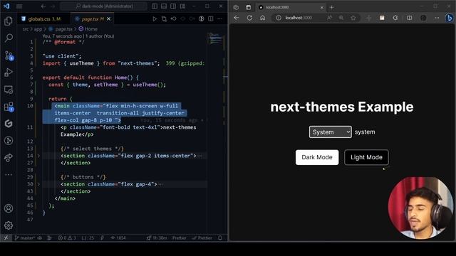 Adding Dark and Light Mode in Next.js! #darkmode #nextjs #tailwindcss смотреть онлайн