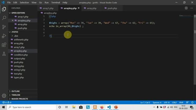 B Tech S6 CS368 Web Technologies Module 6 Part 5 PHP Functions to deal with Arrays смотреть онлайн