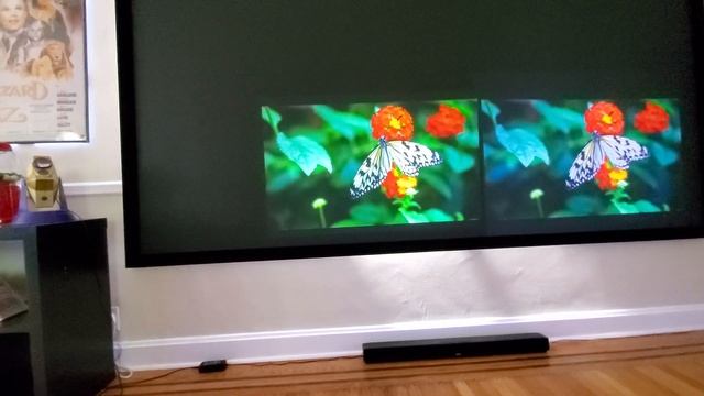 Side by side Christie projector's LWU420 1080p and LX400 720p on the supreme black ALR 12 смотреть онлайн