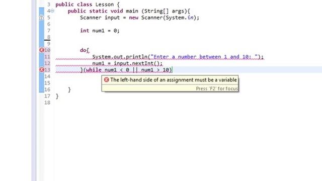 Beginners java, Lesson 9, Introduction to Loops (while / do while) смотреть онлайн