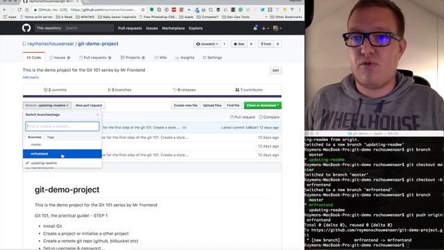 Git 101, the practical guide! - step 3: Git Branches смотреть онлайн