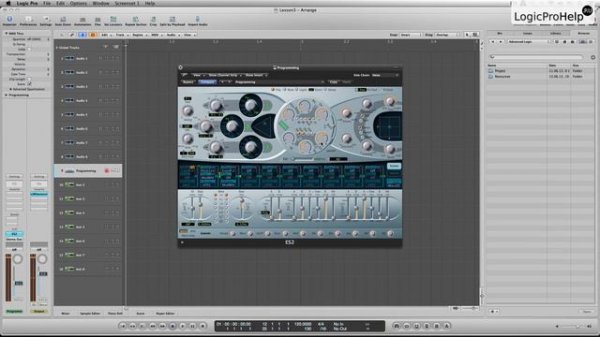 Logic Pro 9. Синтезатор ES2. Урок 3 [Logic Pro Help]