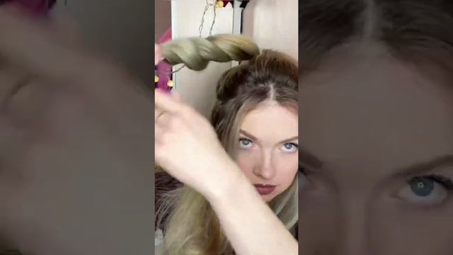 КРАСИВАЯ ПРИЧЕСКА ПОЛУПУЧОК СВОИМИ РУКАМИ. ПРОСТО И БЫСТРО! смотреть онлайн