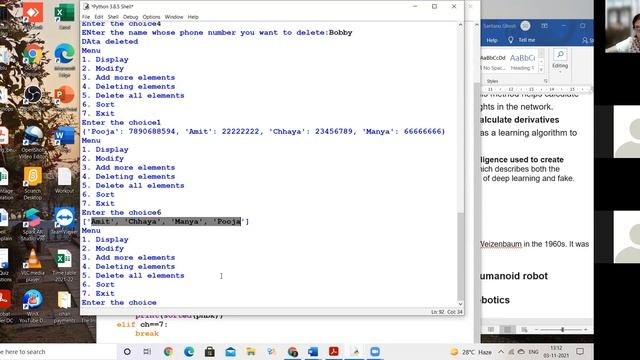 Python Program showing Menu based "Dictionary" working options смотреть онлайн