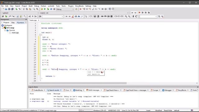 C++ Exam Question Explained - SWAPPING TWO VALUES (int, float, double) смотреть онлайн